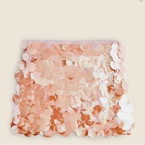 J. Crew Collection NWT Circle Sequin Mini Skirt in Rose Gold